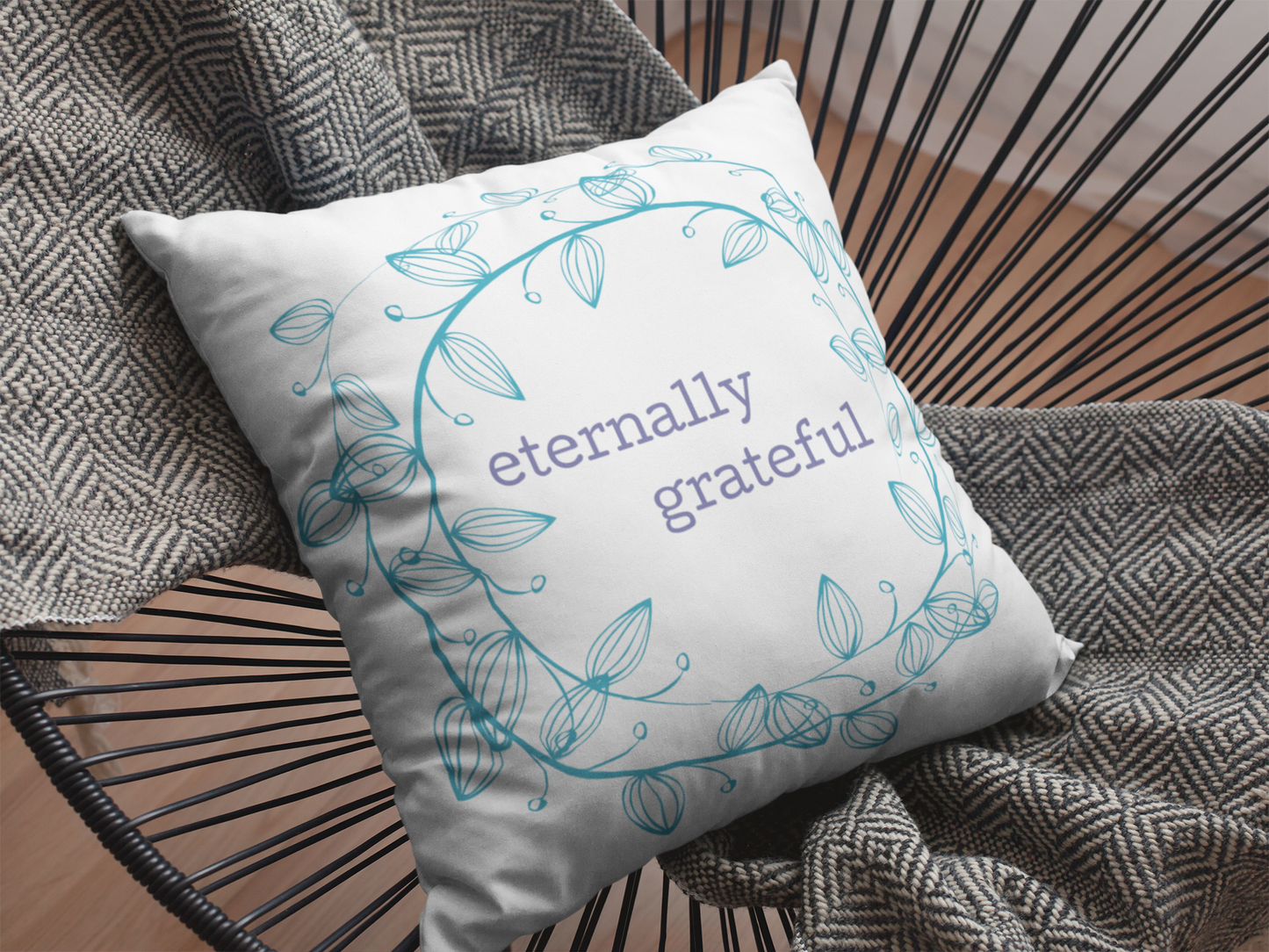 Eternally Grateful Throw Pillow