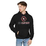 NOCURSER Under Logo Black Unisex fleece hoodie