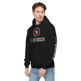 NOCURSER Under Logo Black Unisex fleece hoodie