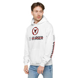 NOCURSER under Logo White Unisex fleece hoodie